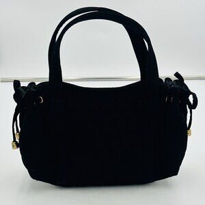 Vera Bradley Black Quilted Cinched Side Top Handle Handbag Tote Purse